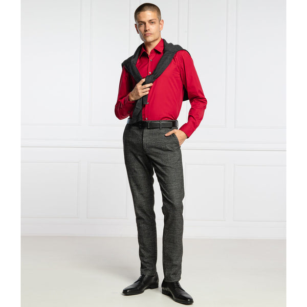 BOSS - Camicia Isko - slim fit - 100% cotone - rosso