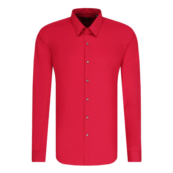 BOSS - Camicia Isko - slim fit - 100% cotone - rosso