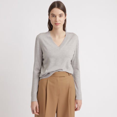 BOSS - Maglia Fabrona - 100% lana vergine - grigio