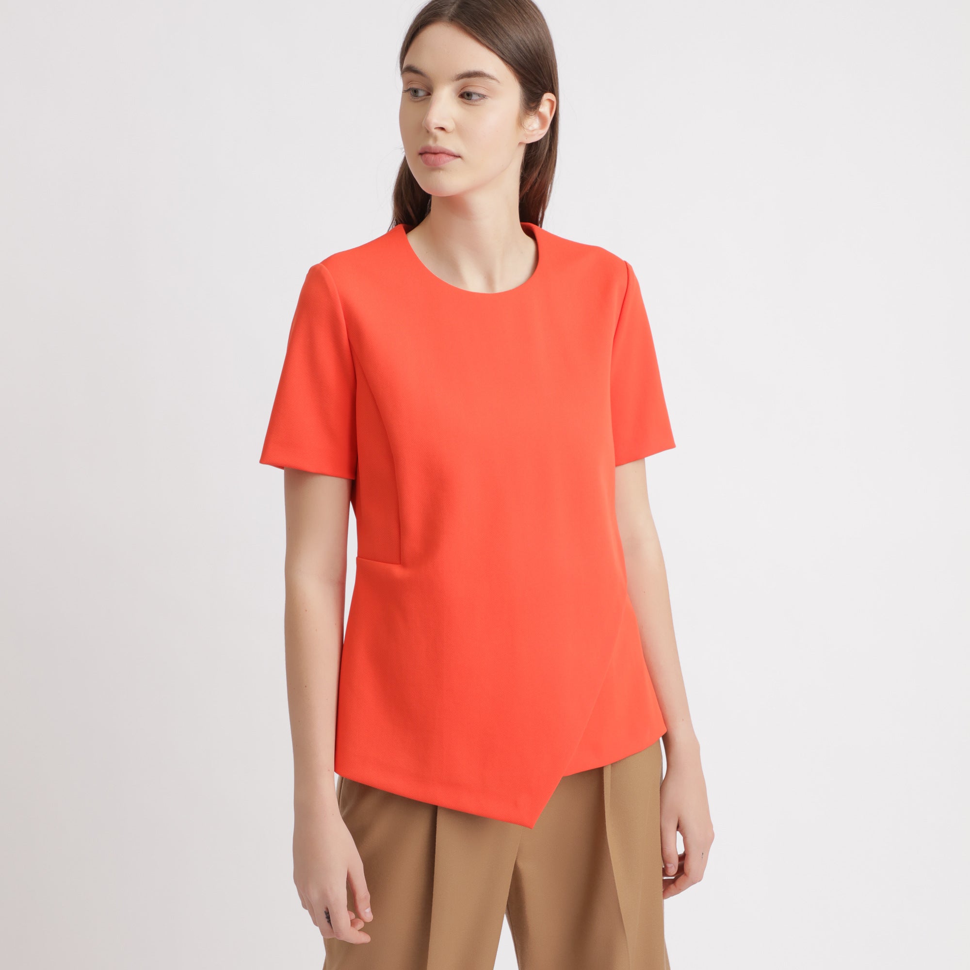 BOSS - blusa Iaissa - rosso arancio