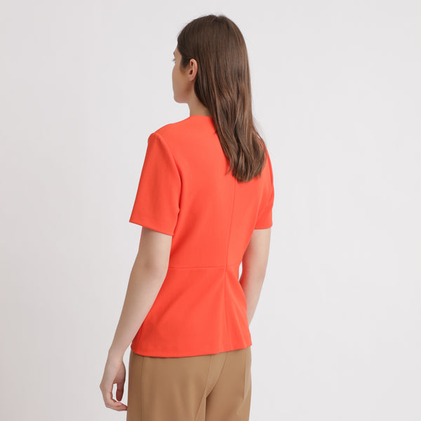 BOSS - blusa Iaissa - rosso arancio