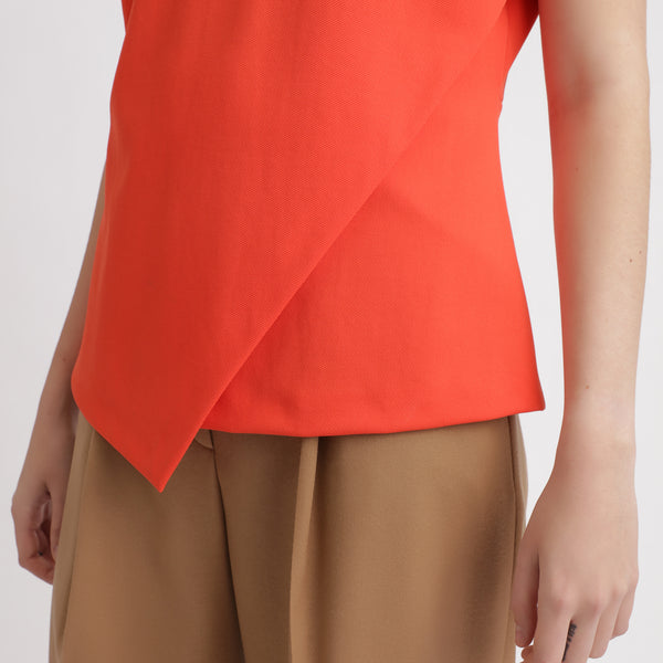 BOSS - blusa Iaissa - rosso arancio