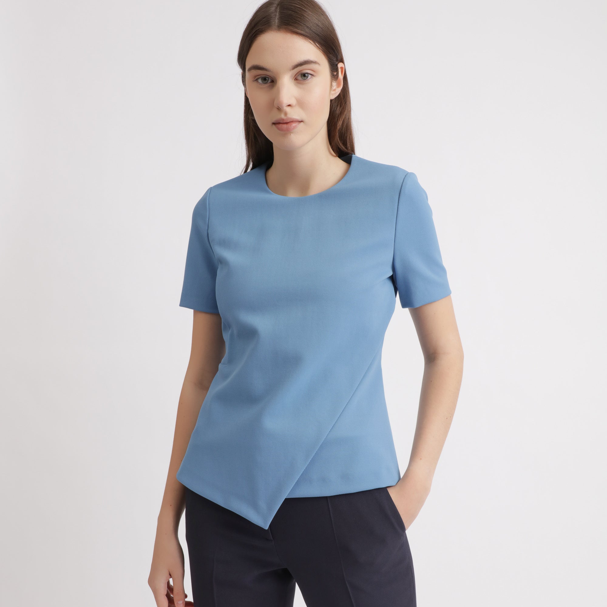 BOSS - blusa Iaissa - blu