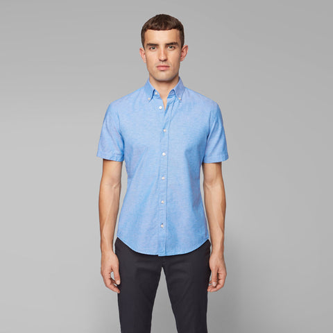 BOSS - Camicia Roddy - slim fit - blu