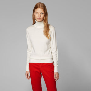 BOSS - Maglia Iddinias - cotone - bianco