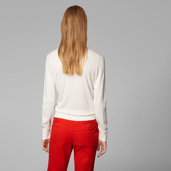 BOSS - Maglia Iddinias - cotone - bianco