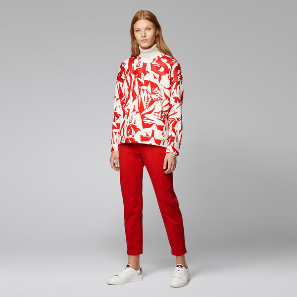 BOSS - Maglia Iddinias - cotone - bianco