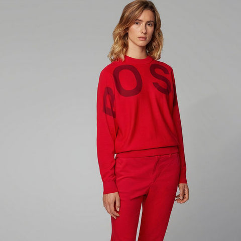 BOSS - Maglia Walci - rosso scuro