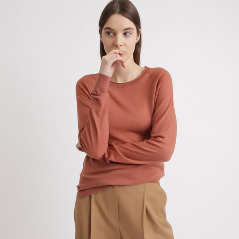 BOSS - Maglia Farasina - 100% cashmere - ruggine e rame