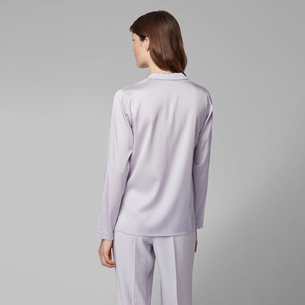 BOSS - Blusa Bivana - seta - viola chiaro