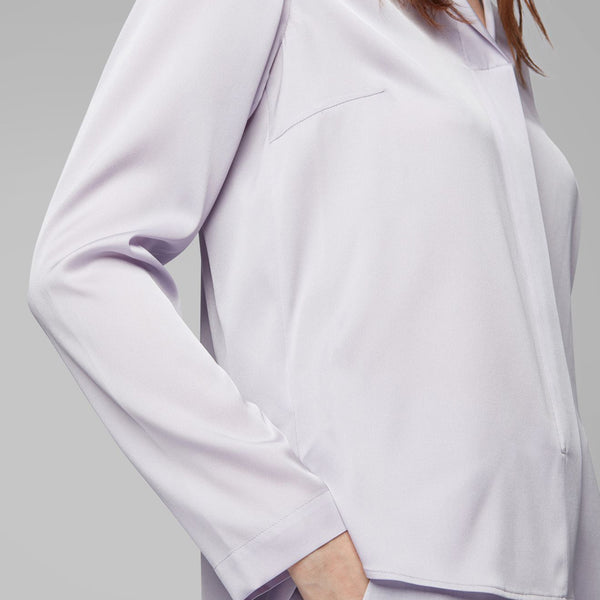 BOSS - Blusa Bivana - seta - viola chiaro