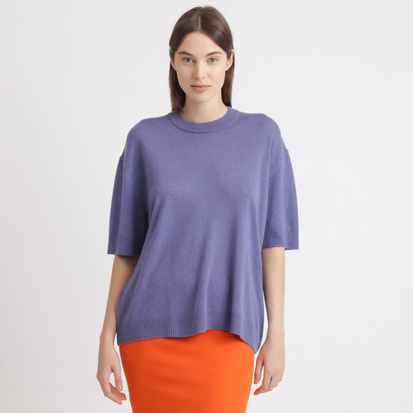 BOSS - Maglia Wiolah - viola scuro