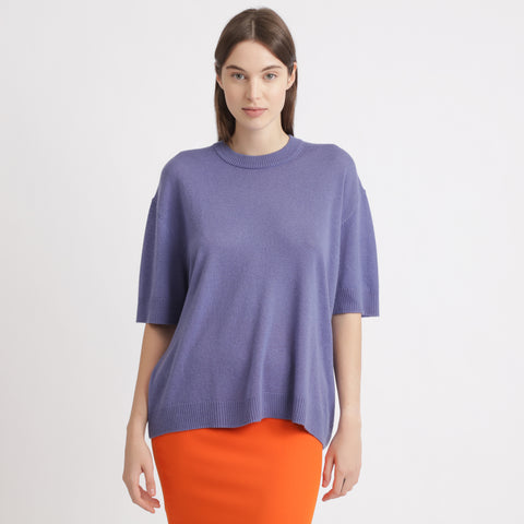 BOSS - Maglia Wiolah - viola scuro