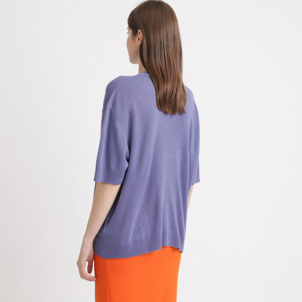 BOSS - Maglia Wiolah - viola scuro