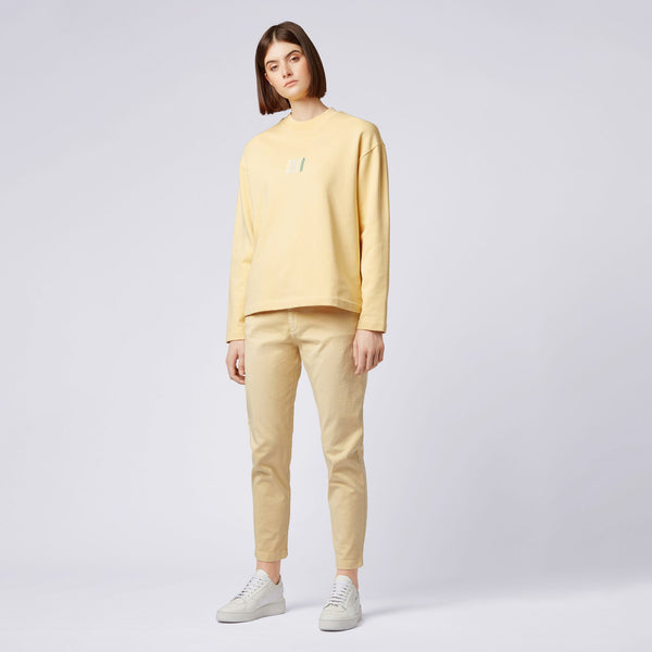 BOSS - Felpa Teglossy - 100% cotone - giallo chiaro