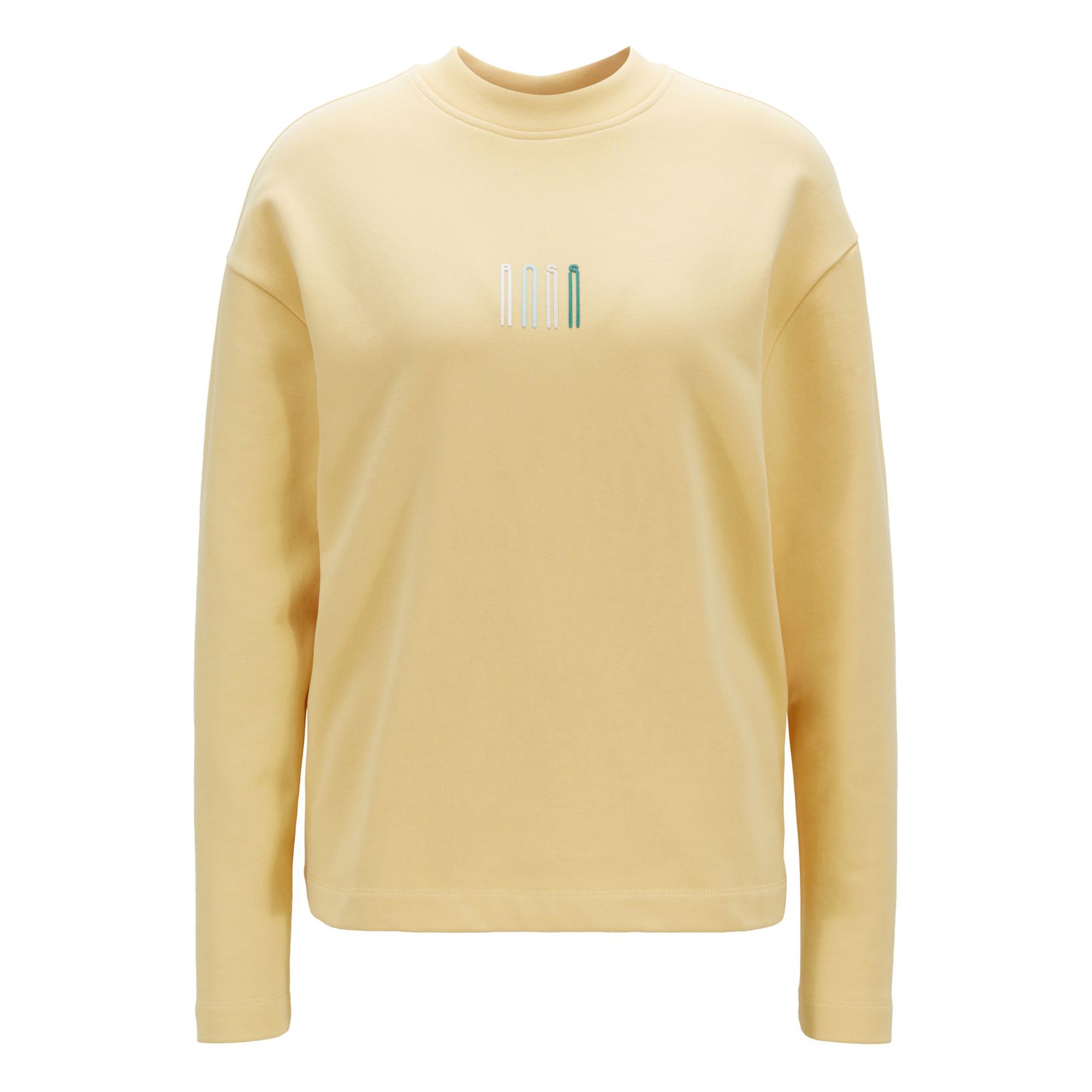 BOSS - Felpa Teglossy - 100% cotone - giallo chiaro