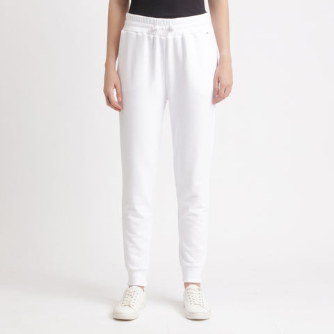 BOSS - Pantaloni Techill - cotone - bianco