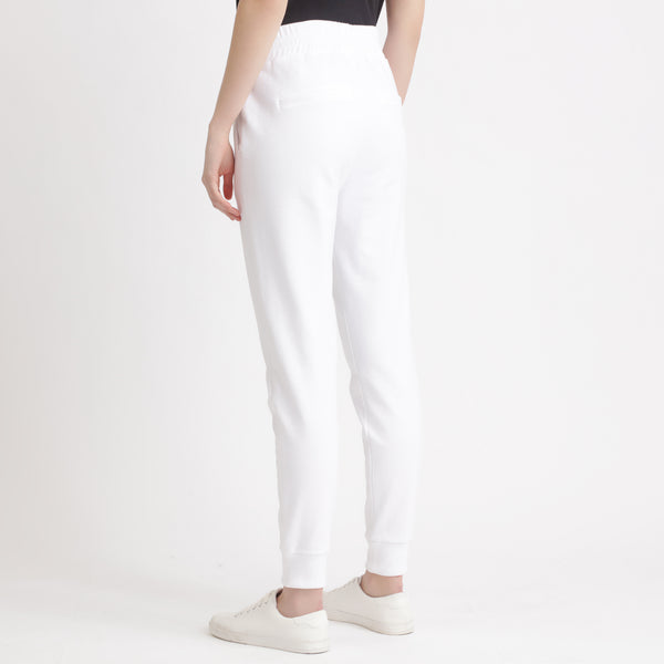 BOSS - Pantaloni Techill - cotone - bianco