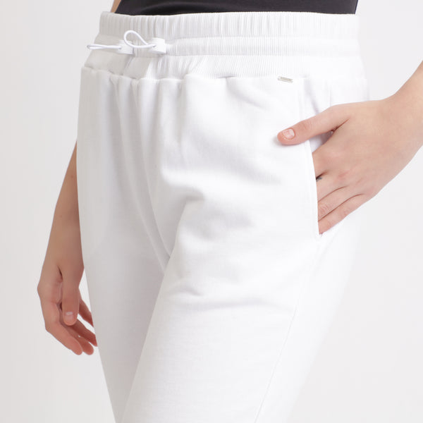BOSS - Pantaloni Techill - cotone - bianco