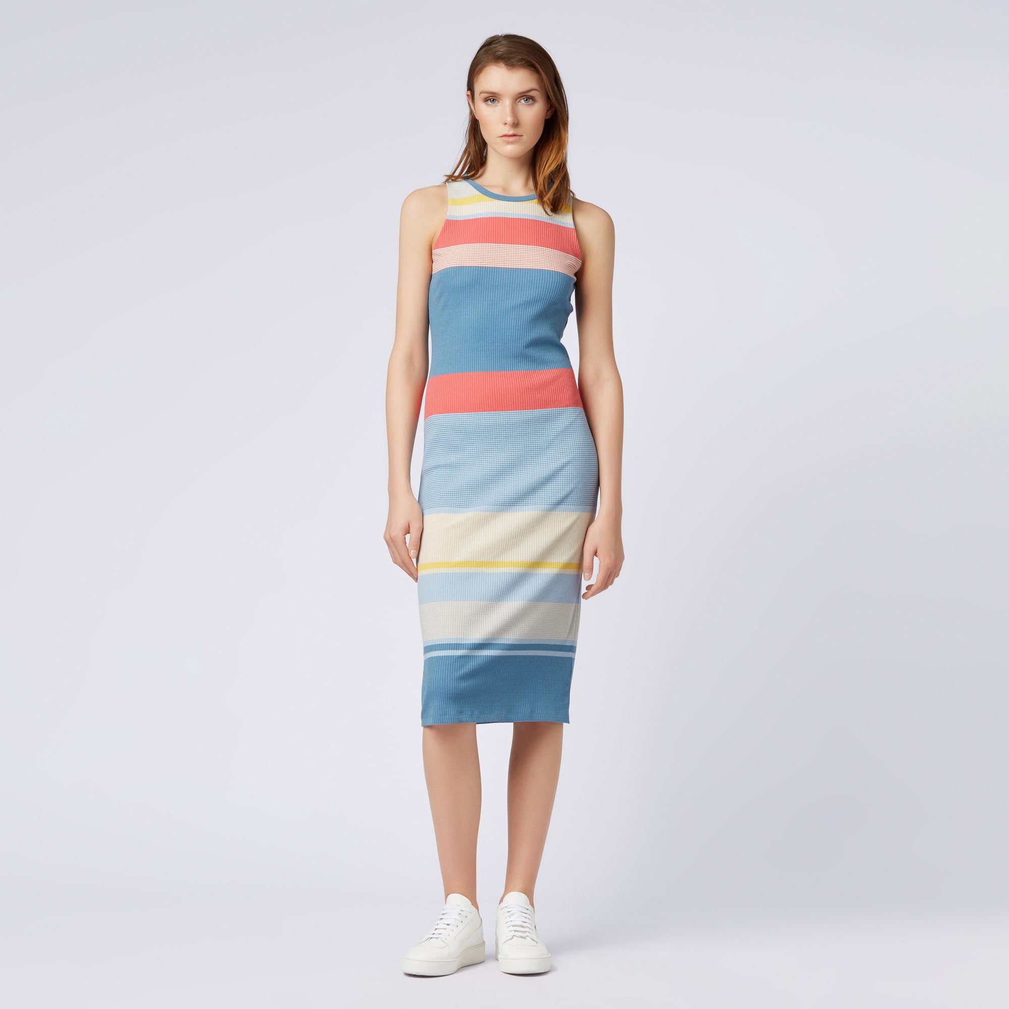 BOSS - Abito Davictoria - blu e multicolore