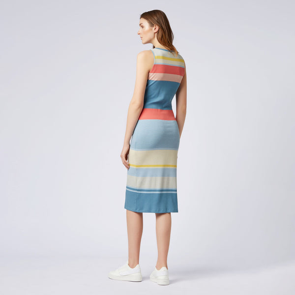 BOSS - Abito Davictoria - blu e multicolore