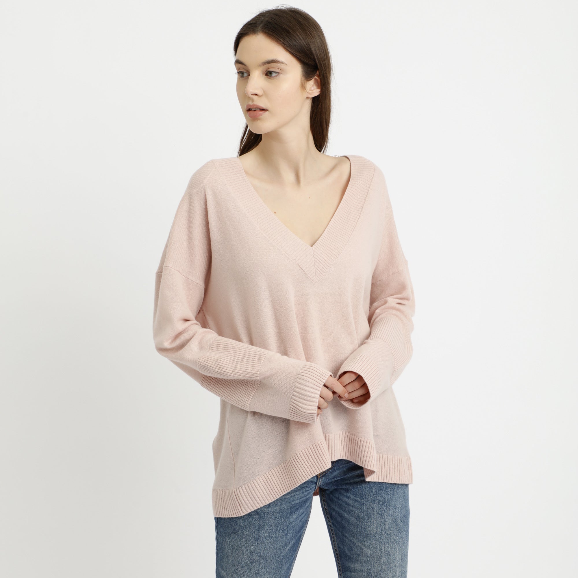 BOSS - Maglia Wizana - 100% cashmere - rosa