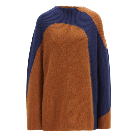 BOSS - Maglia Fostanza - blu scuro e marrone