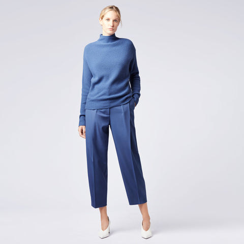 BOSS - Maglia Fuxton - 100% cashmere - blu