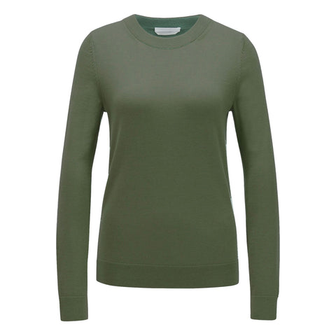BOSS - Maglia Fegan - 100% lana vergine - verde scuro