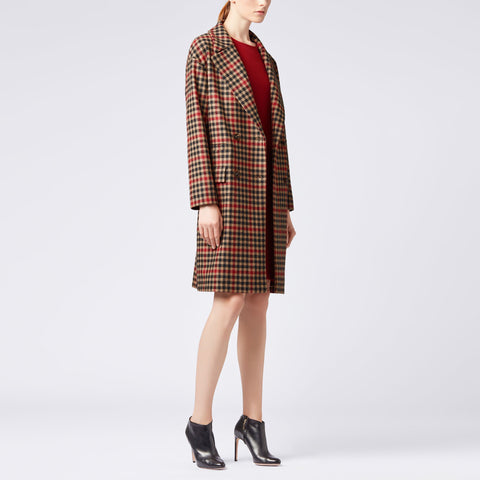 BOSS - Cappotto Cobina - marrone e rosso
