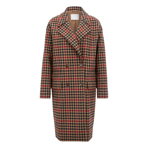 BOSS - Cappotto Cobina - marrone e rosso