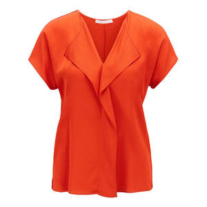 BOSS - blusa Intessa - seta - rosso arancio