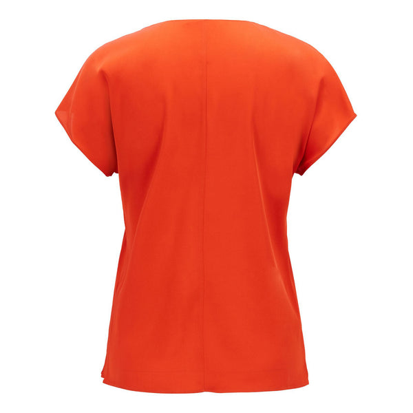 BOSS - blusa Intessa - seta - rosso arancio