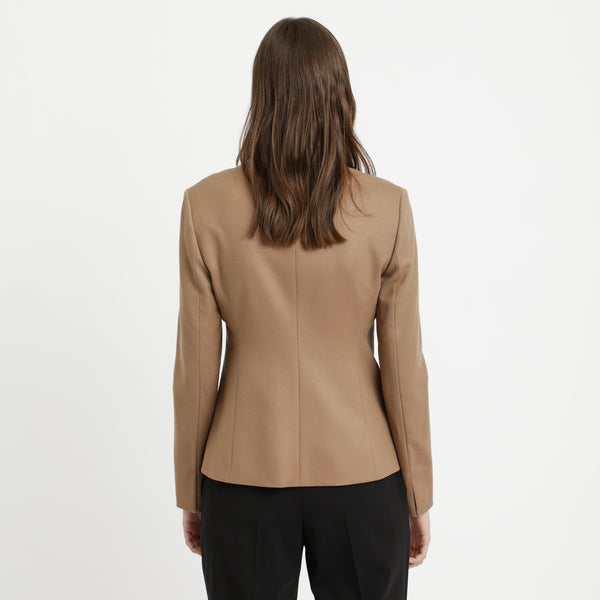 BOSS - Blazer Jasenna - lana vergine - ruggine e rame