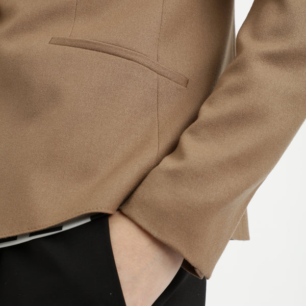 BOSS - Blazer Jasenna - lana vergine - ruggine e rame