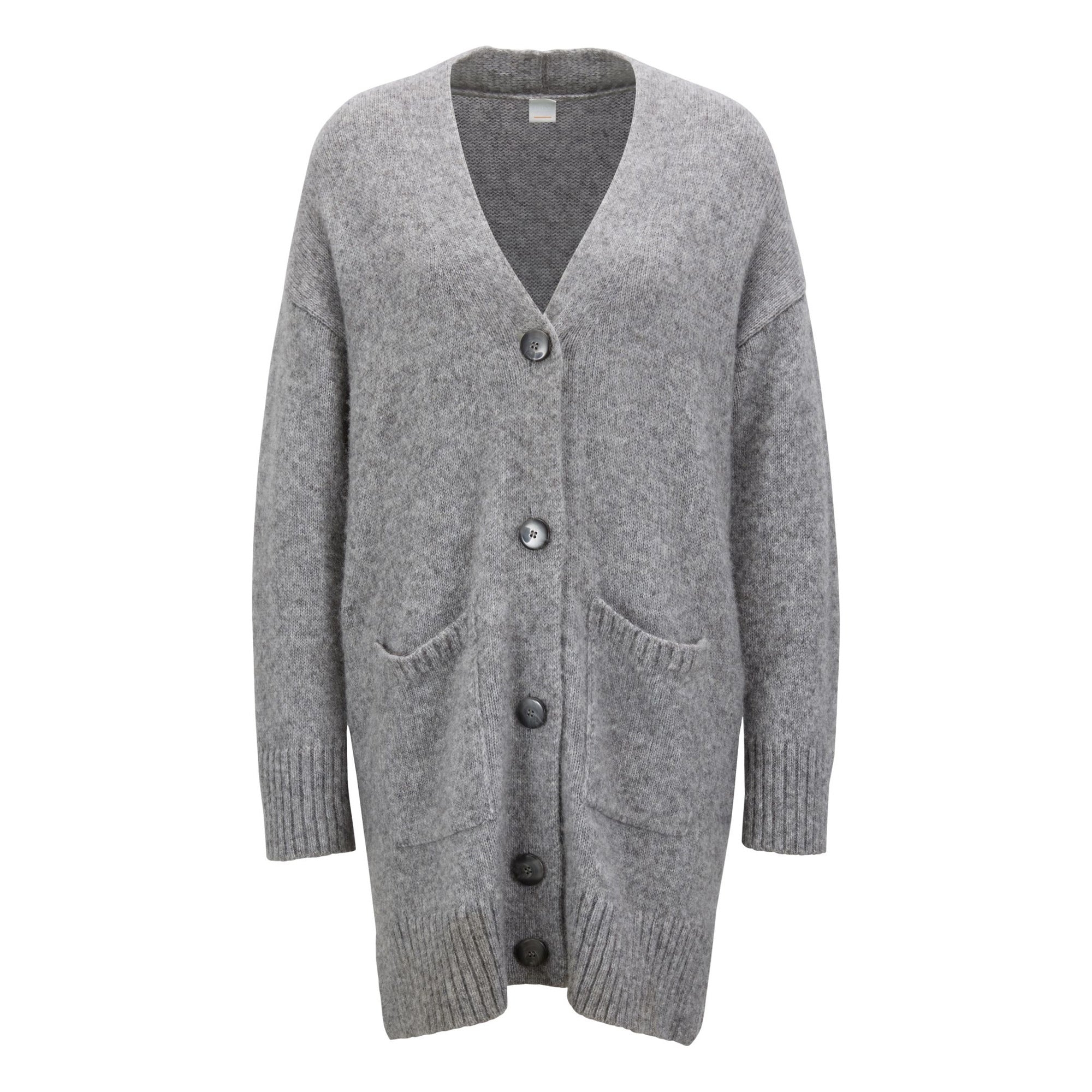 BOSS - Cardigan Ilollal - color argento