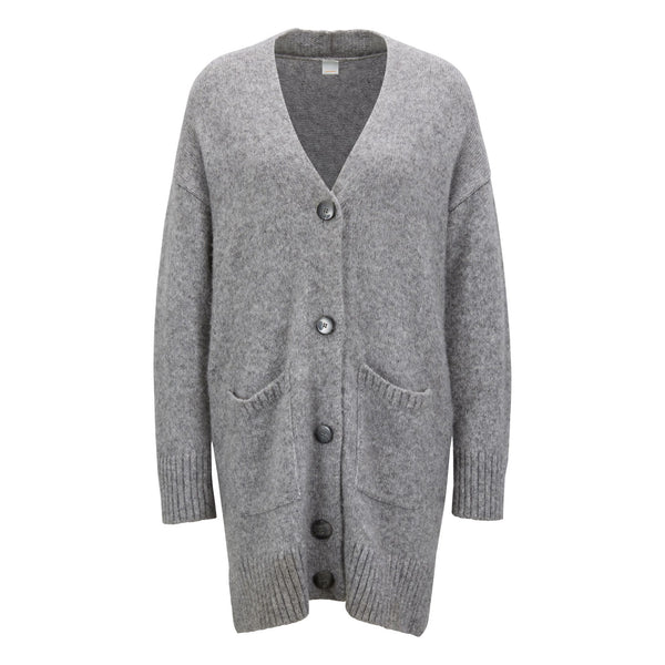 BOSS - Cardigan Ilollal - color argento
