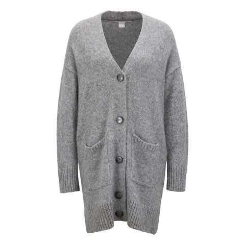 BOSS - Cardigan Ilollal - color argento