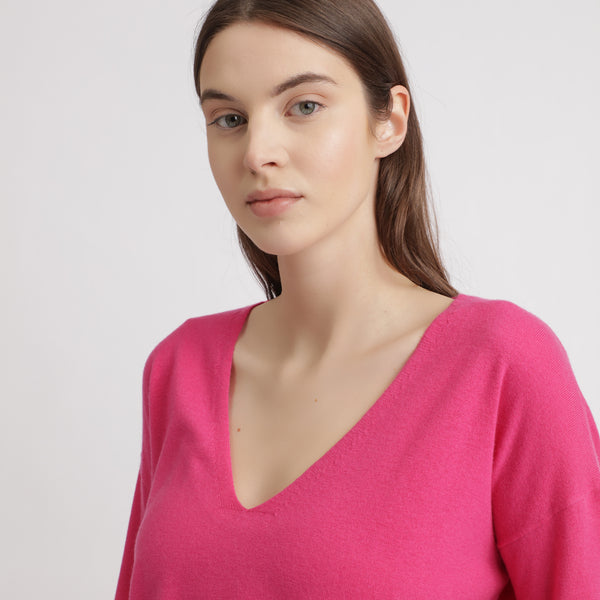 BOSS - Maglia Iviolette - fucsia