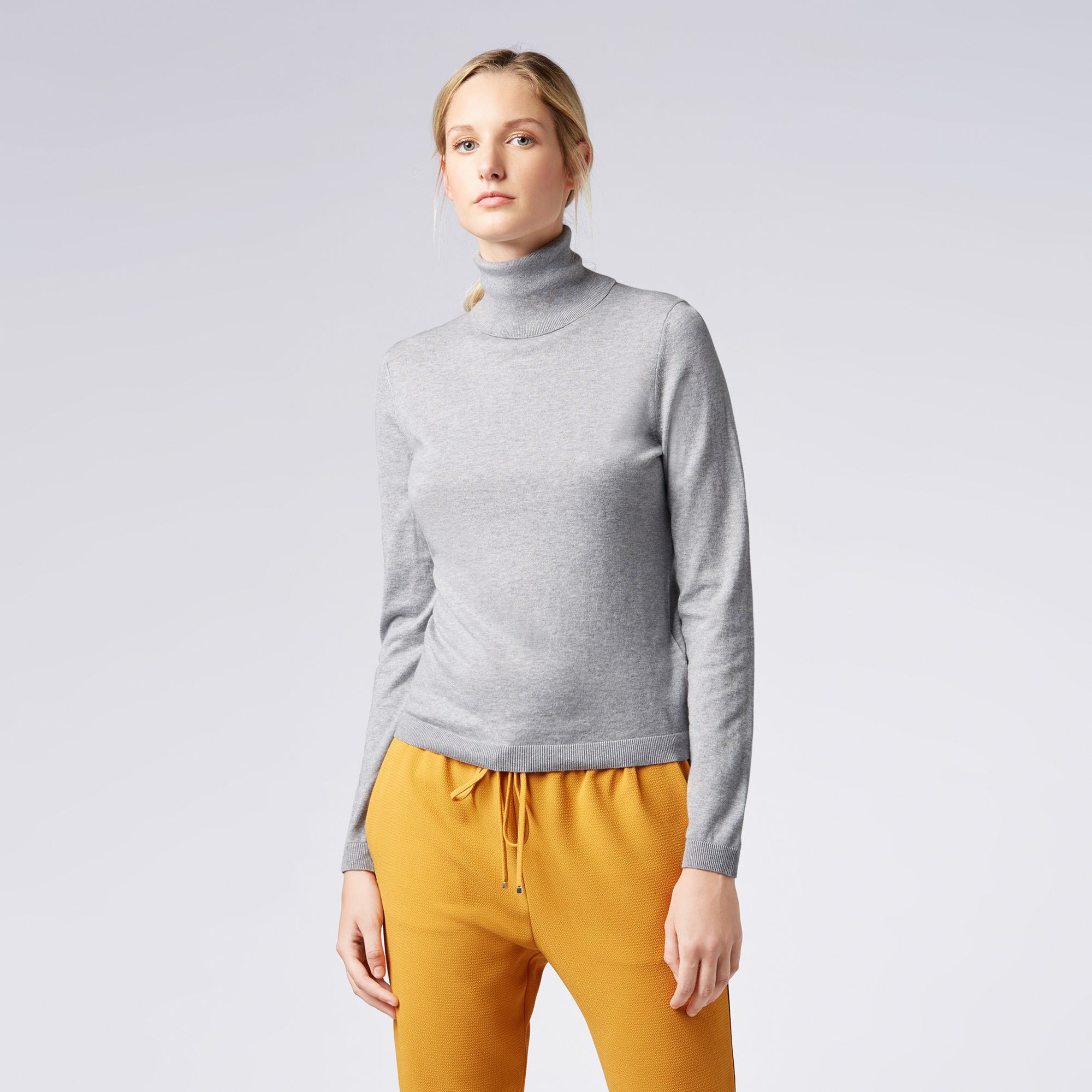 BOSS - Maglia Iddinia - cotone - grigio