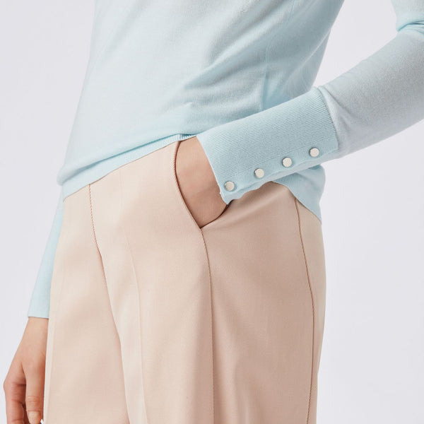 BOSS - Maglia Frankie - 100% lana vergine - azzurro
