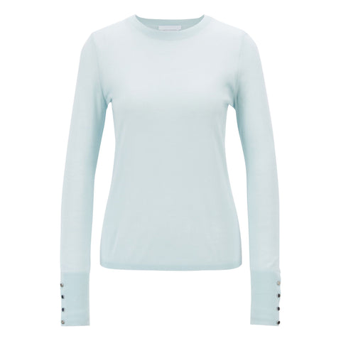 BOSS - Maglia Frankie - 100% lana vergine - azzurro