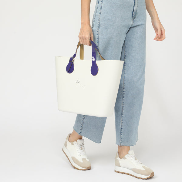 Borsa O Bag Urban - bianco e viola