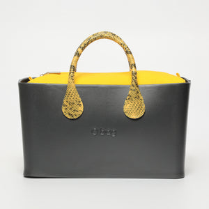 Borsa O City - grigio e giallo