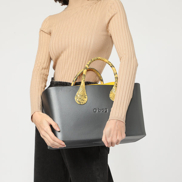 Borsa O City - grigio e giallo