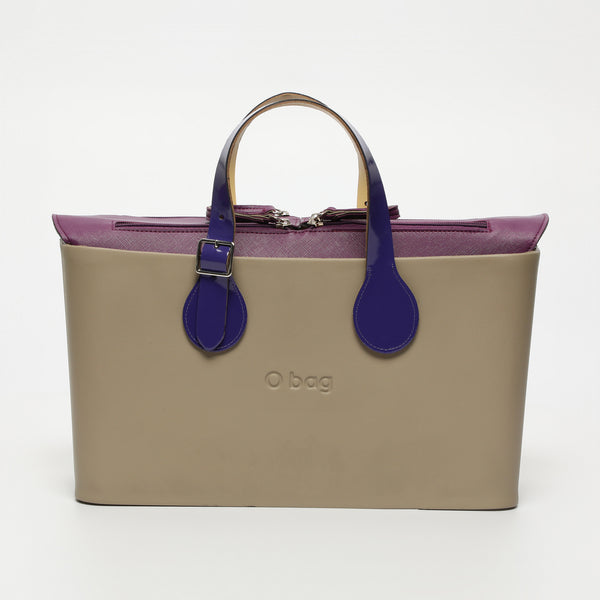 Borsa O City - taupe e viola