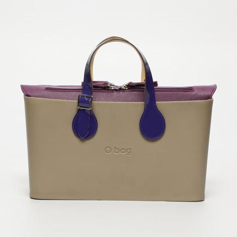 Borsa O City - taupe e viola