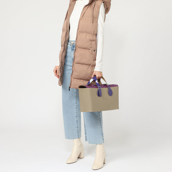 Borsa O City - taupe e viola