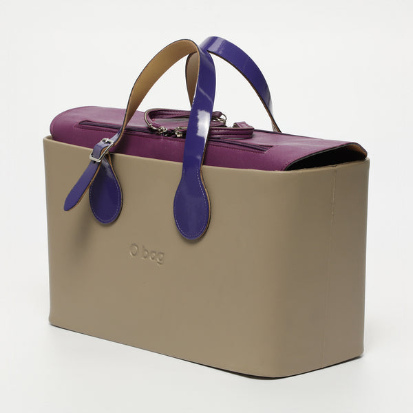 Borsa O City - taupe e viola