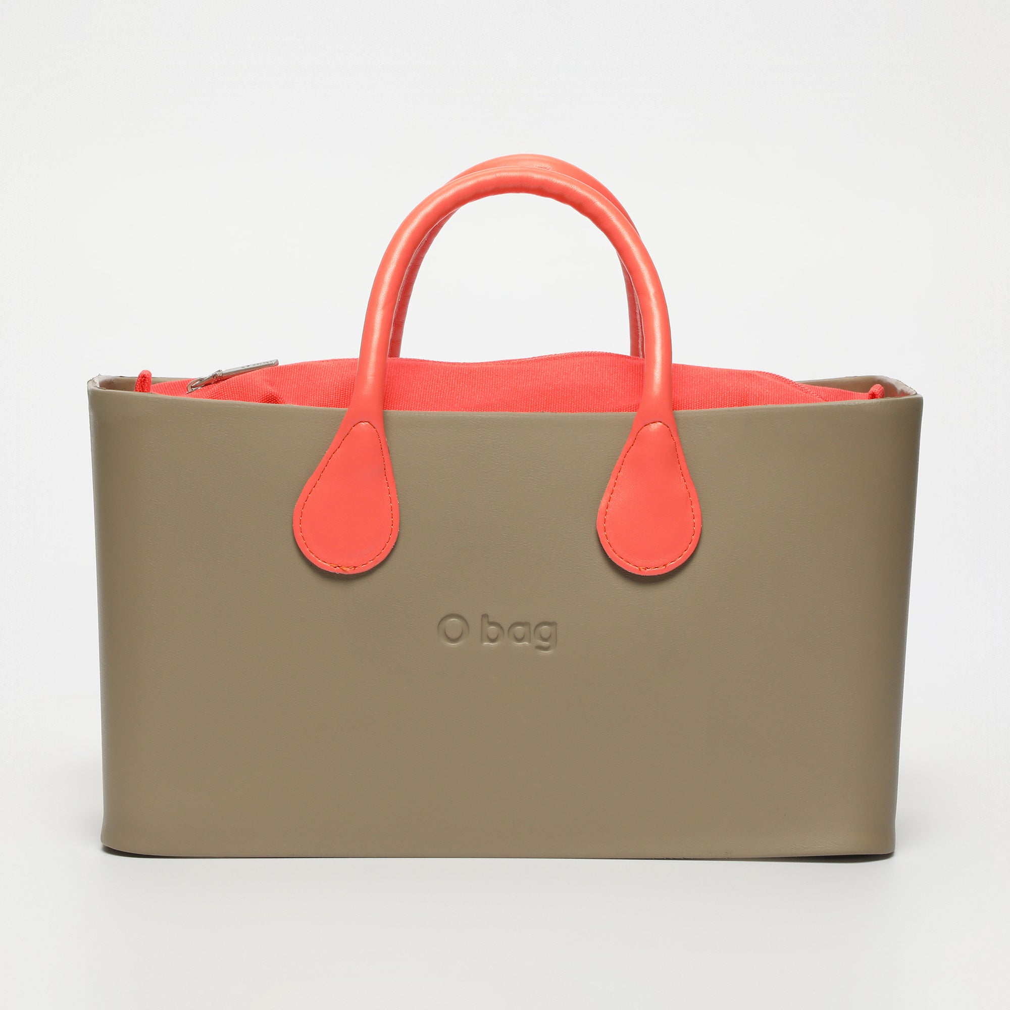 Borsa O City - taupe e corallo